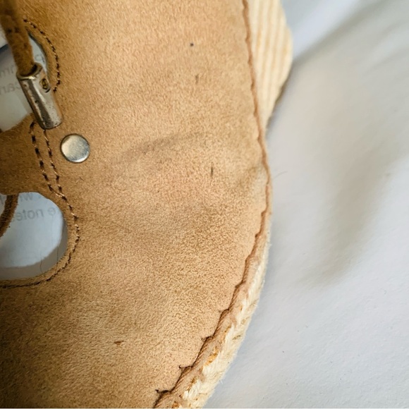 Franco Sarto Women's Tan Suede Lace-Up Wedge Espadrille Sandals Size 8 - Picture 8 of 8